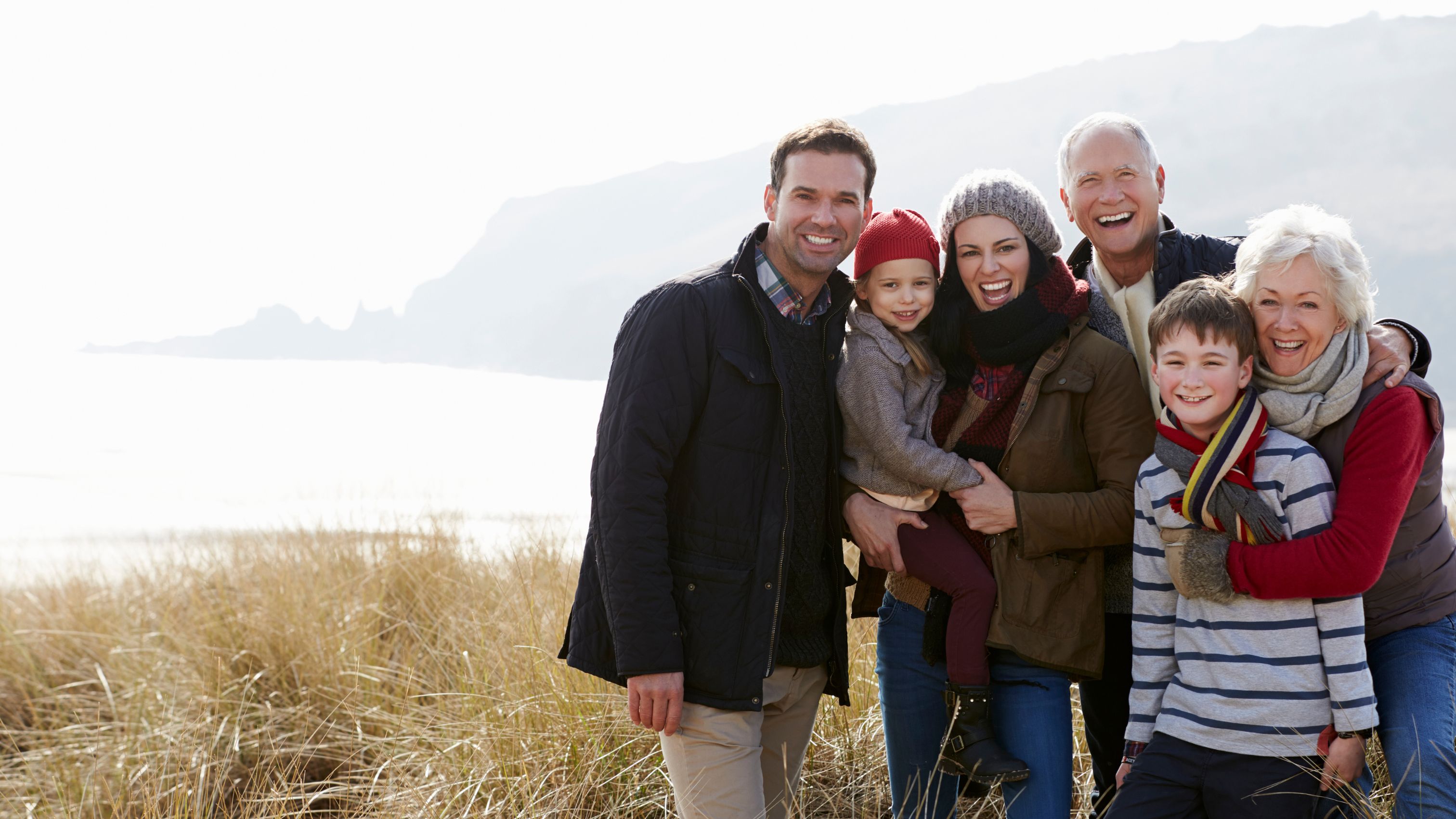Family enjoying walk in countryside