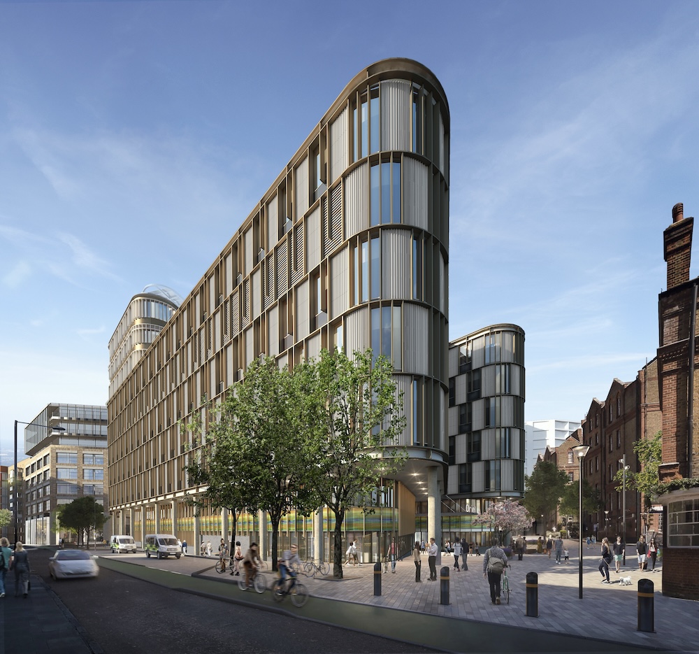 CGI image of exterior of the new centre for treatment and research