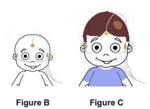 Diagram of electroretinogram for children
