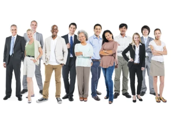 Large group of people standing together